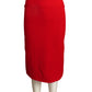 CHANEL BOUTIQUE- 1998 Red Wool Skirt Suit, Size 10