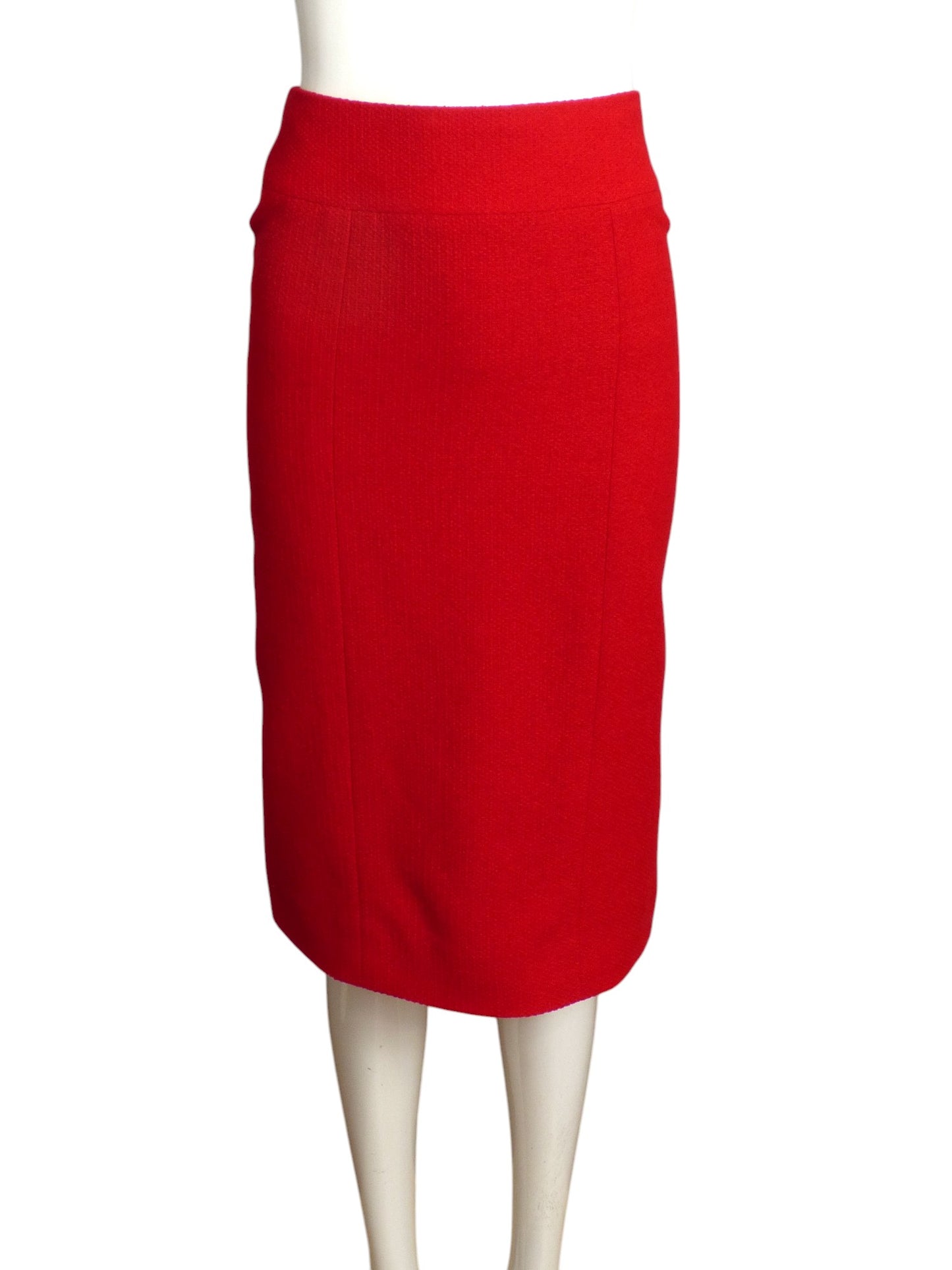 CHANEL BOUTIQUE- 1998 Red Wool Skirt Suit, Size 10