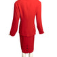 CHANEL BOUTIQUE- 1998 Red Wool Skirt Suit, Size 10