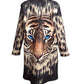 LE ROUGE- Wool Tiger Print Overcoat, Size 8