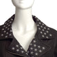 STEFANO LORENZI- NWT Black Embroidered Leather Moto Jacket, Size 6