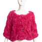 LOU ANDREA- NWT Pink Fur Rosette Jacket, Size 8