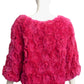 LOU ANDREA- NWT Pink Fur Rosette Jacket, Size 8