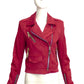 JEFF GALLANO- NWT Red Brocade Moto Jacket, Size 4