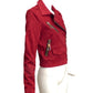 JEFF GALLANO- NWT Red Brocade Moto Jacket, Size 4