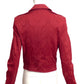 JEFF GALLANO- NWT Red Brocade Moto Jacket, Size 4