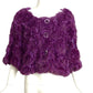 LOU ANDREA- NWT Puple Fur Rosette Jacket, Size 6