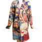 LE ROUGE- NWT Sueded Printed Coat, Size 10