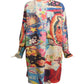 LE ROUGE- NWT Sueded Printed Coat, Size 10