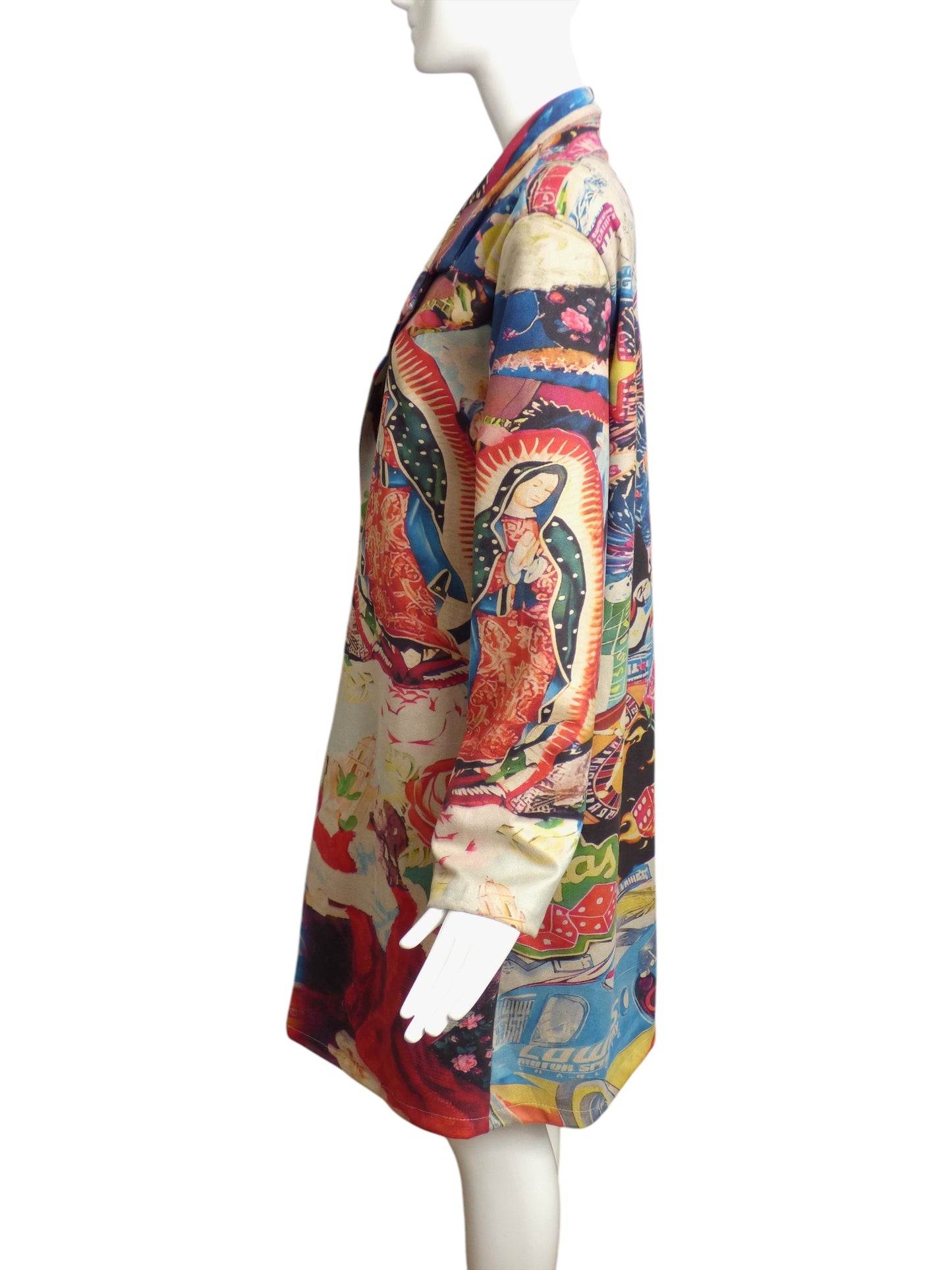 LE ROUGE- NWT Sueded Printed Coat, Size 10