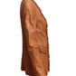 BENEDETTA NOVI- NWT Brown Leather Fringe Jacket, Size 8