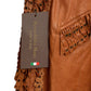 BENEDETTA NOVI- NWT Brown Leather Fringe Jacket, Size 8