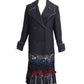 EACH X OTHER- NWT Navy Wool Fringe Coat, Size 6