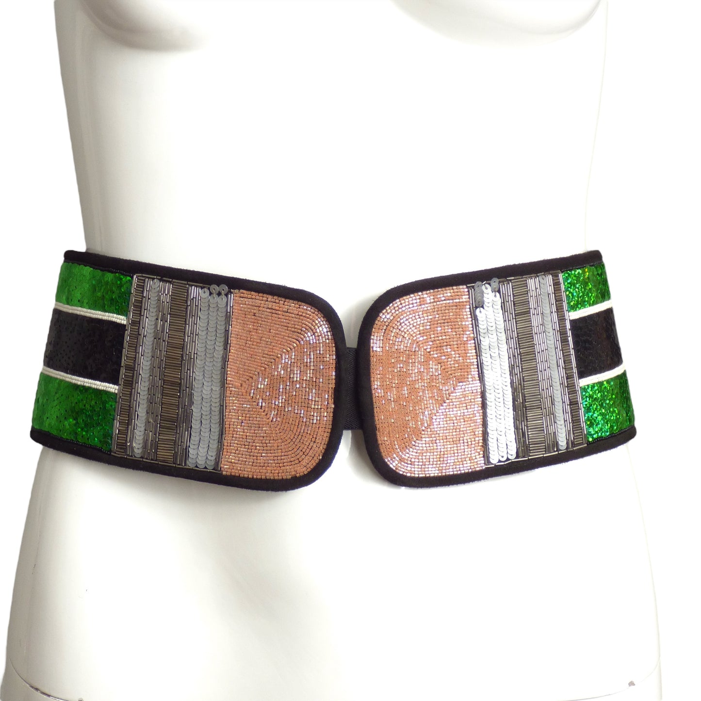 LE-TAN - NWT Sequin Pencil Belt, Waist-28"