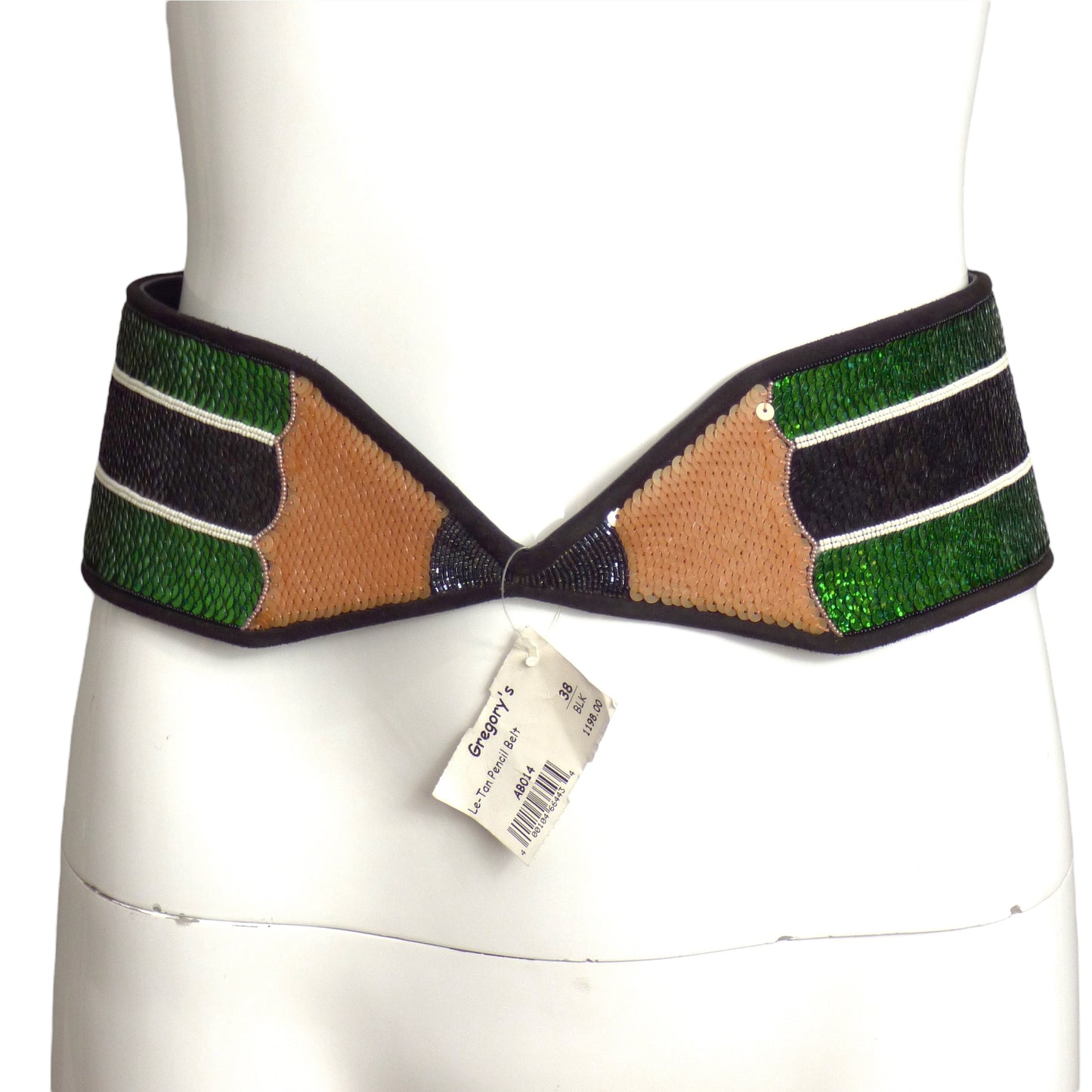 LE-TAN - NWT Sequin Pencil Belt, Waist-28"