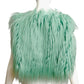 ALABAMA MUSE-NWT Green Faux Fur Vest, Size 10