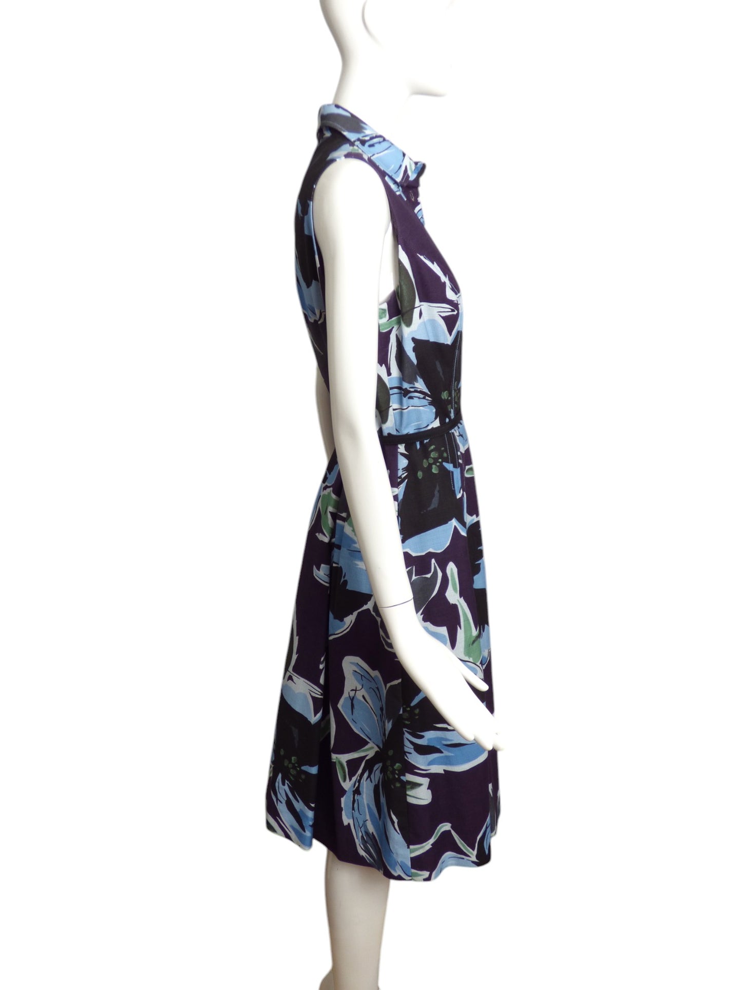 CAROLINA HERRERA- Cotton Tropical Print Dress, Size 10