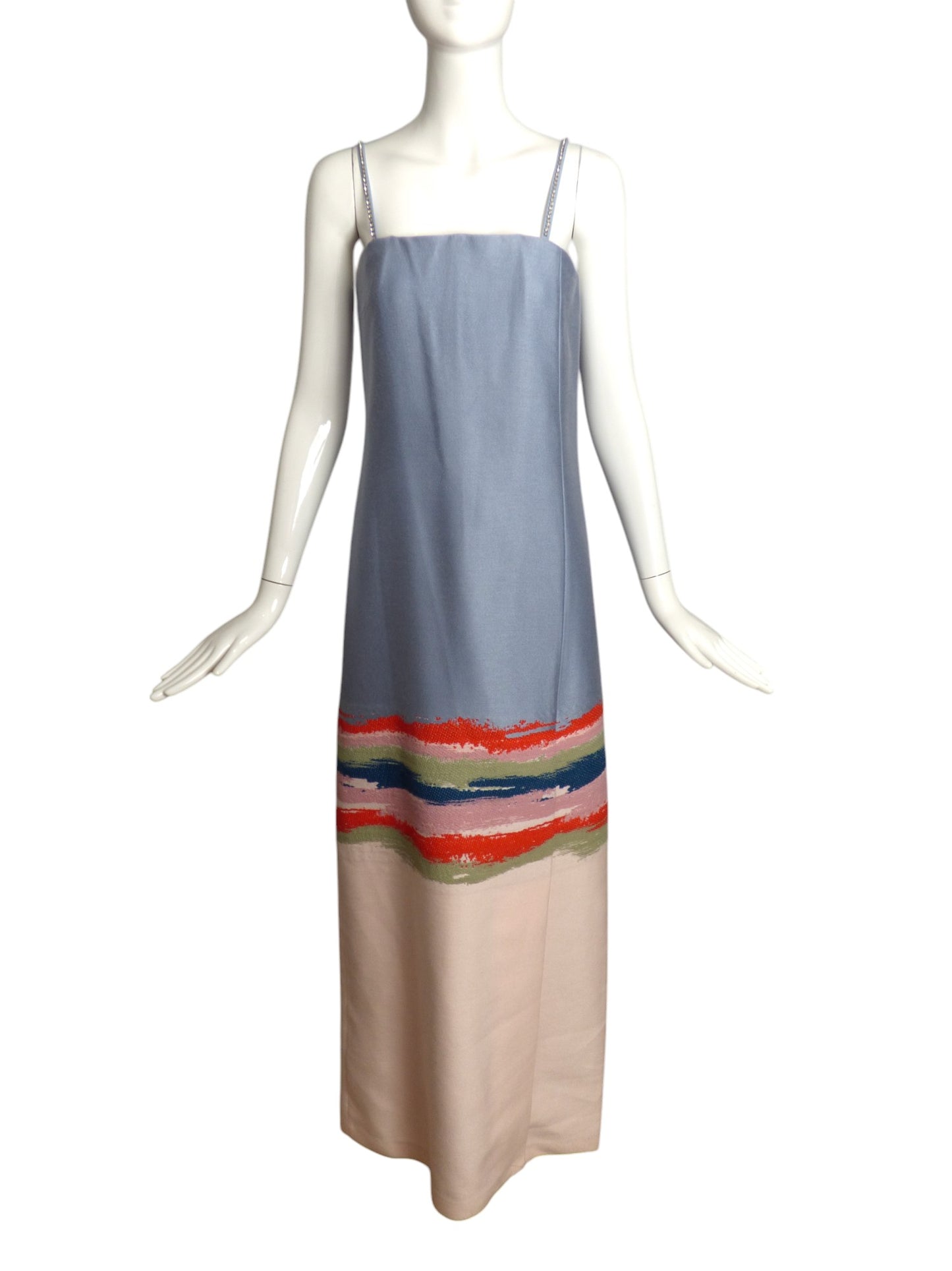 TORY BURCH- NWT 2016 Multi Color Jacquard Gown, Size 2