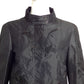 GUCCI- 2002 Black Silk Embroidered Jacket, Size 8