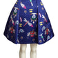 MARY KATRANTZOU- Satin Print Skirt, Size 6