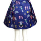 MARY KATRANTZOU- Satin Print Skirt, Size 6