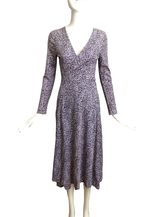 DIANE VON FURSTENBERG- 1970s Cotton Knit Wrap Dress, Size 8