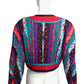 JEANNE MARC- 1980s Multi Color Quilted Bolero Jacket, Size 10