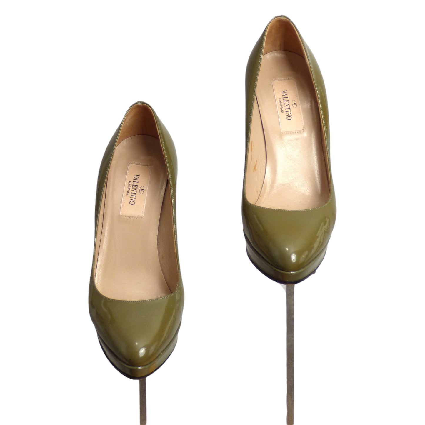 VALENTINO- Sage Patent Leather Pumps, Size 36