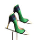 LANVIN- Color Block Silk Pumps, Size 36.5