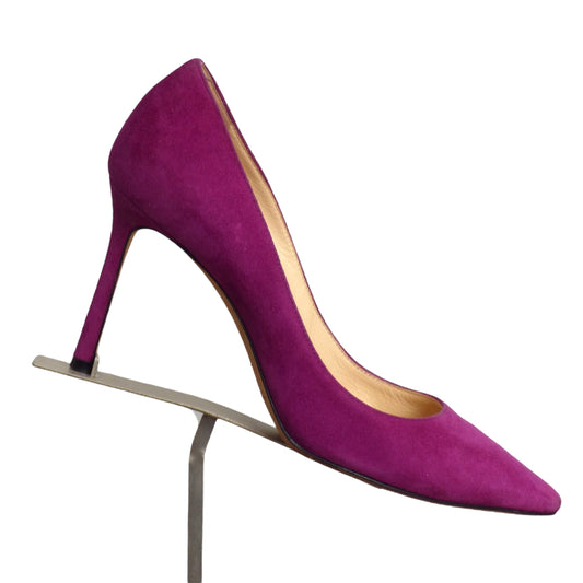 JIMMY CHOO- Raspberry Suede Heels, Size 37