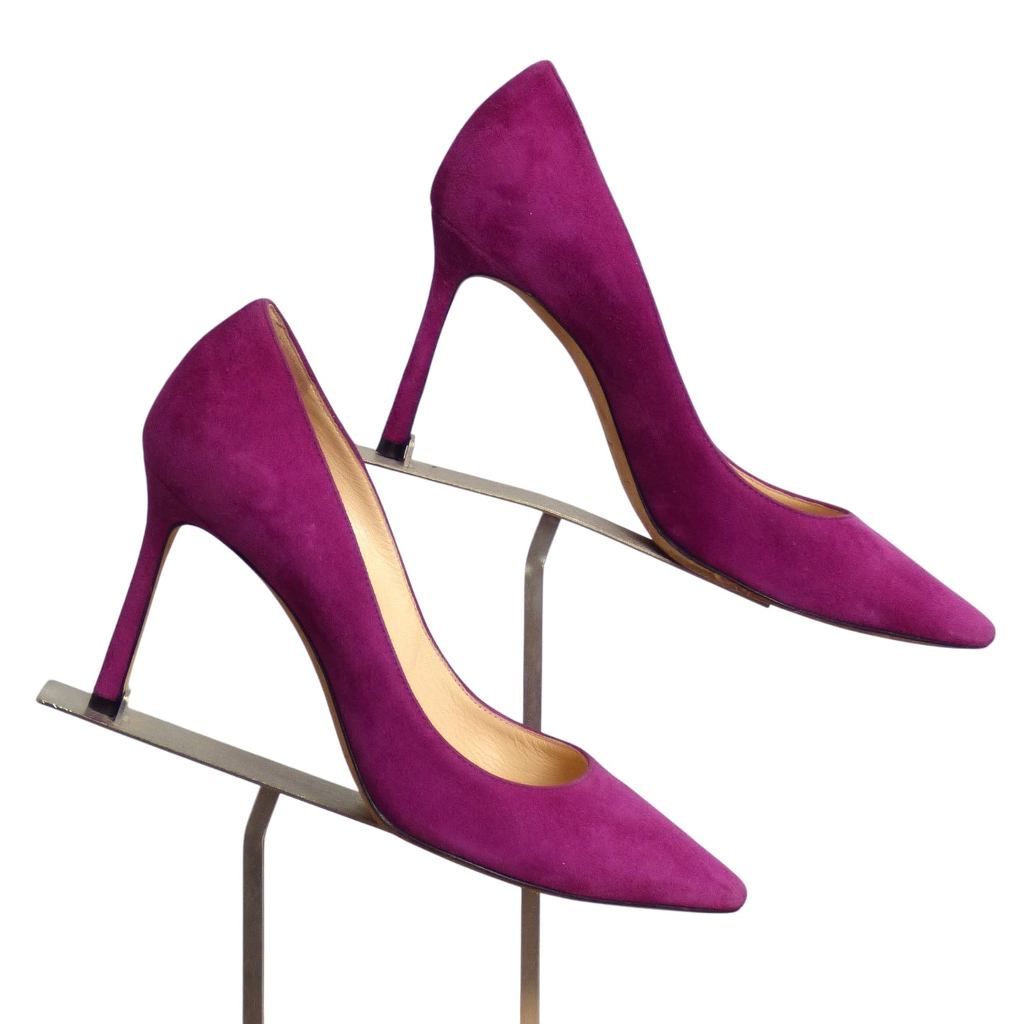 JIMMY CHOO- Raspberry Suede Heels, Size 37