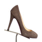 CHRISTIAN LOUBOUTIN- Gray Suede Pumps, Size 36