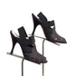 ANDREA PFISTER- 1990s Black Linen Strappy Sandals, Size 36