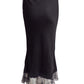 CHRISTIAN DIOR- 2005 Jersey & Tulle Bias Cut Skirt, Size 2