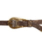 JUDITH LEIBER- 1980s Snakeskin Adjustable Belt