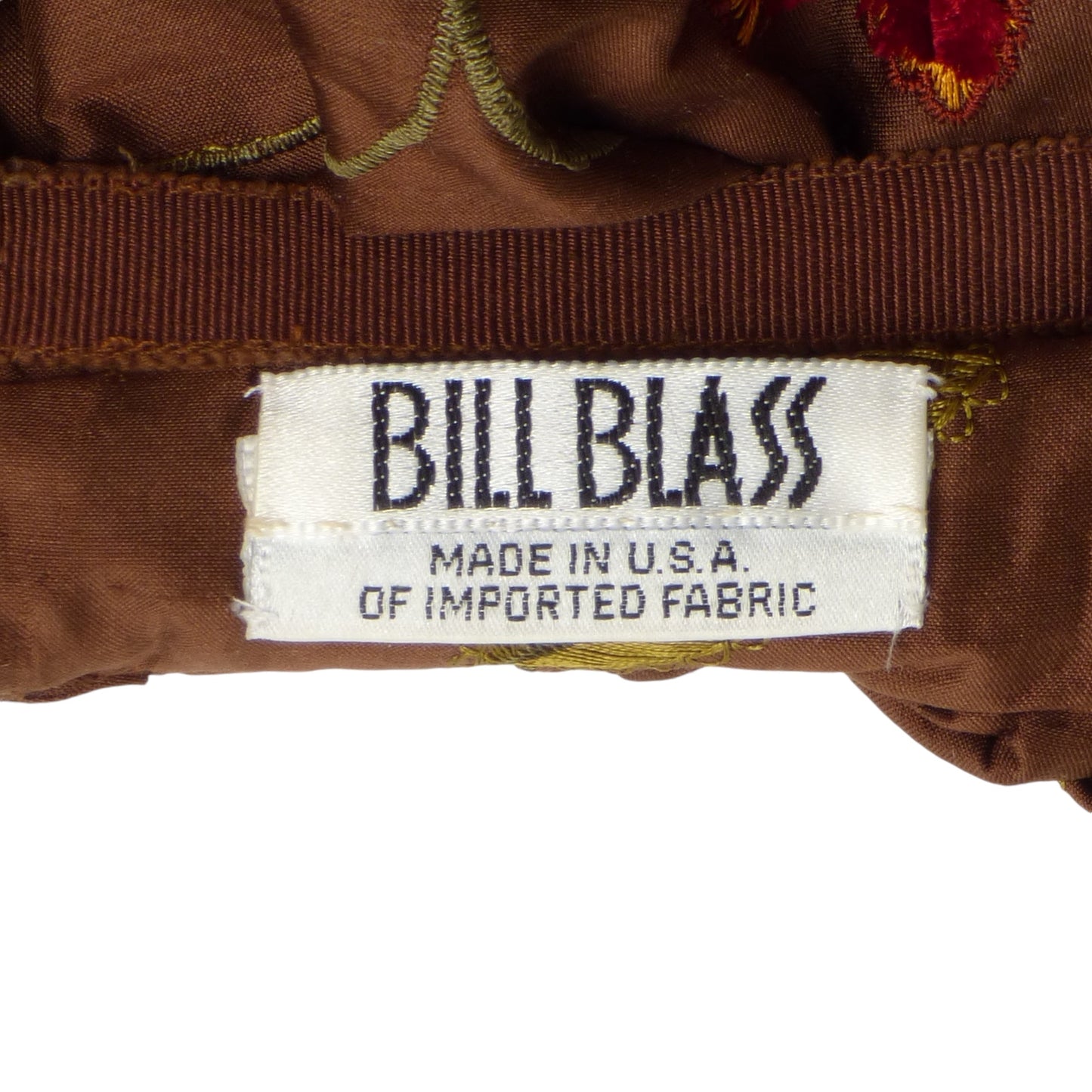 BILL BLASS- 1990s Silk Embroidered Skirt, Size 8