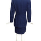 CLAUDE MONTANA- 1990s Navy Cotton Skirt Suit, Size 6