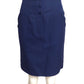 CLAUDE MONTANA- 1990s Navy Cotton Skirt Suit, Size 6