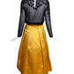 OSCAR DE LA RENTA- 1984 4pc Bead & Satin Evening Ensemble, Size 4