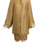 OSCAR DE LA RENTA- 1980s 3pc Gold Lace & Brocade Ensemble, Size 6