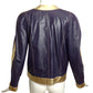 1990s Purple & Gold Leather Star Jacket, Size 10