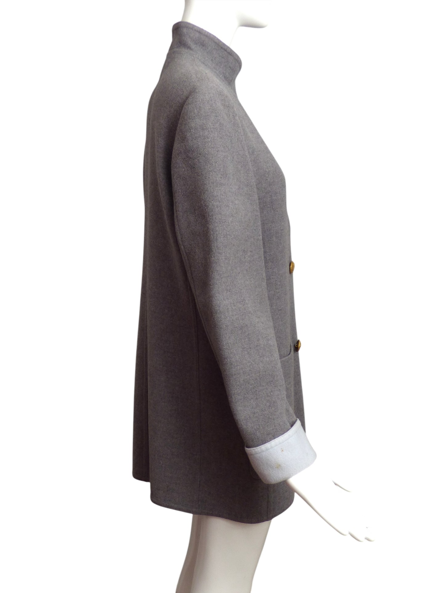 LOUIS FERAUD- 1990s Wool Flannel Coat, Size 6