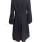 GEORGE HALLEY- 1960s Black Wool Coat, Size 4