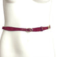 GUCCI- 1970s Burgundy Suede & Enamel Belt, Waist 25"