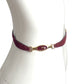 GUCCI- 1970s Burgundy Suede & Enamel Belt, Waist 25"