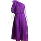 ULLA JOHNSON- Purple Artemis One Shoulder Maxi Dress, Size 10