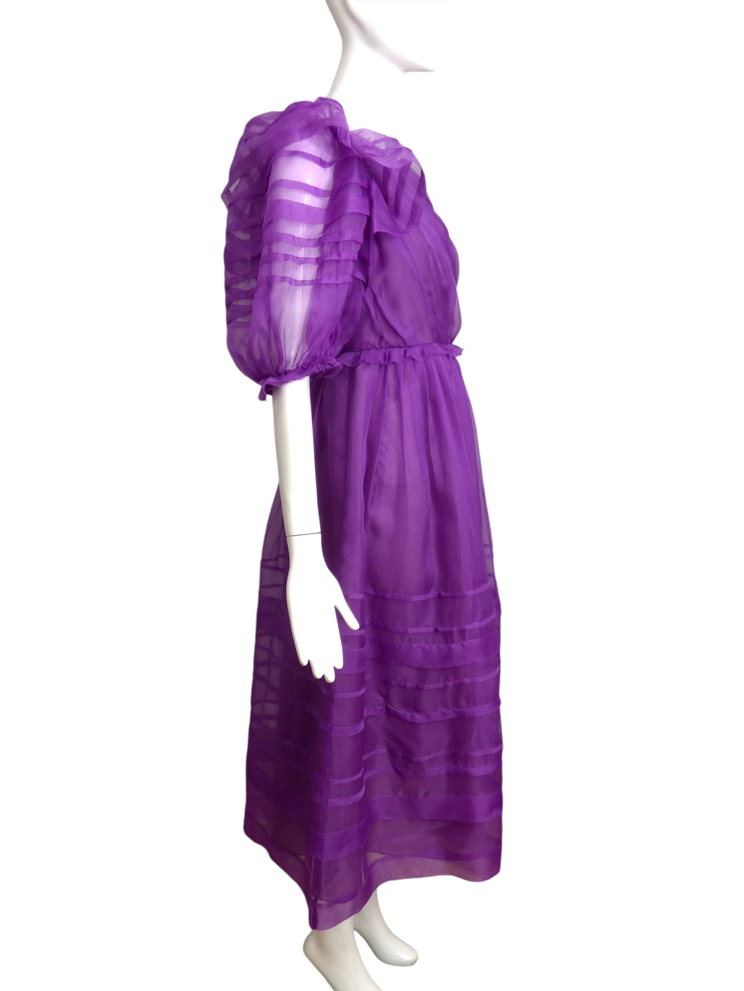 ULLA JOHNSON- Purple Artemis One Shoulder Maxi Dress, Size 10