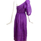 ULLA JOHNSON- Purple Artemis One Shoulder Maxi Dress, Size 10