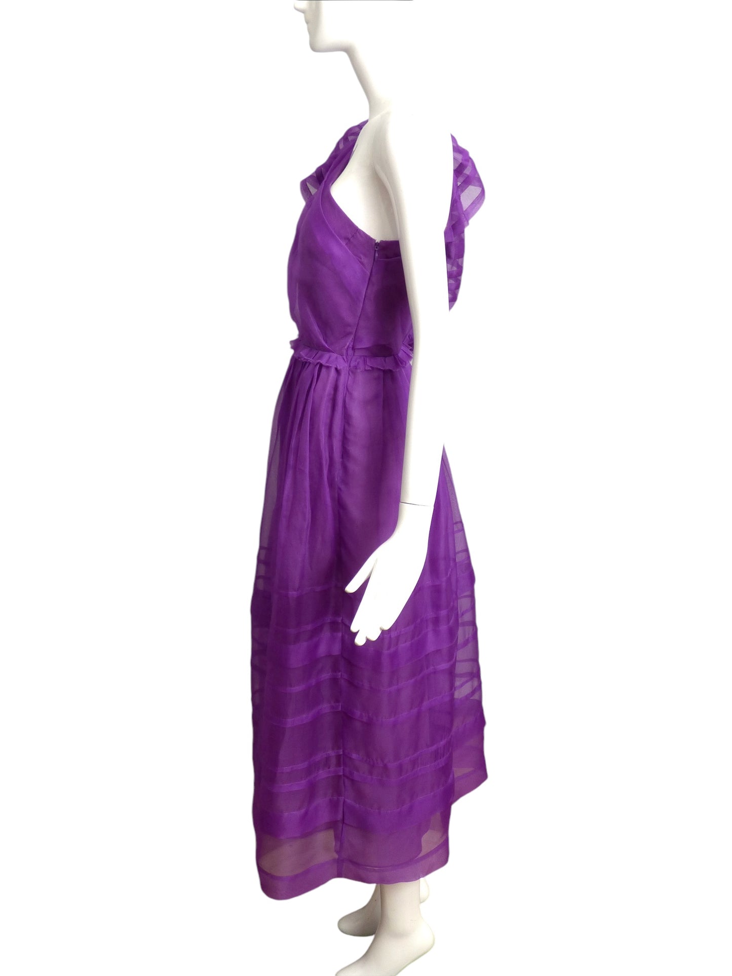 ULLA JOHNSON- Purple Artemis One Shoulder Maxi Dress, Size 10