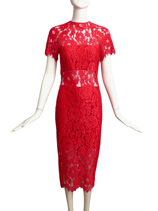 ALEXIS- Red Lace Leona Dress, Size 4